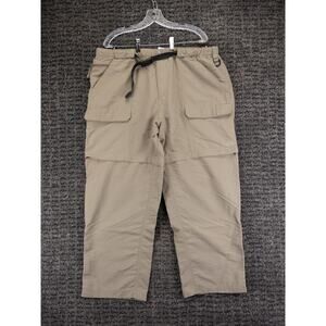 The North Face Convertible Cargo Pants Mens 2XL Beige Belted Flex Waist Gorpcore